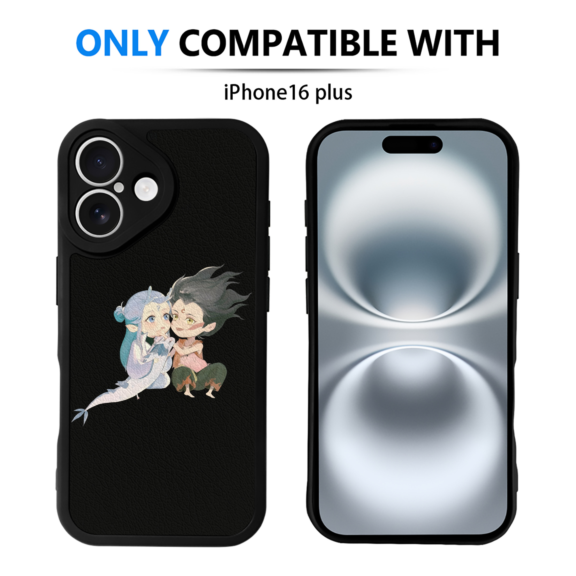 （画像用） Ne Zha 2 ナタ 魔童の大暴れ 【iPhone 16シリーズ対応】シリコンスマホケース（レザー調） 材質：シリコン